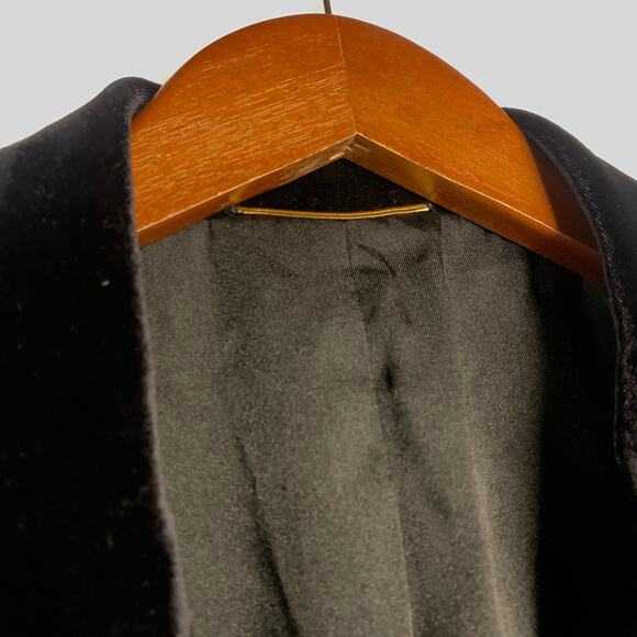 YSL Yves Saint Laurent Blazer Velvet Women’s Single Button Breasted Black NYE - Picture 5 of 11